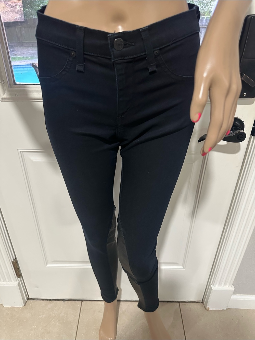 rag & bone Navy High-Rise Stretch Jeans